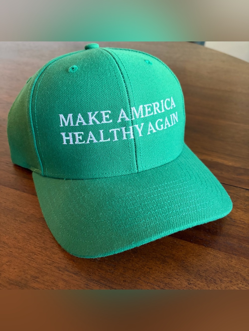 Green 'Make America Healthy Again' Embroidered Cap RFKJ Trump Harris Obama